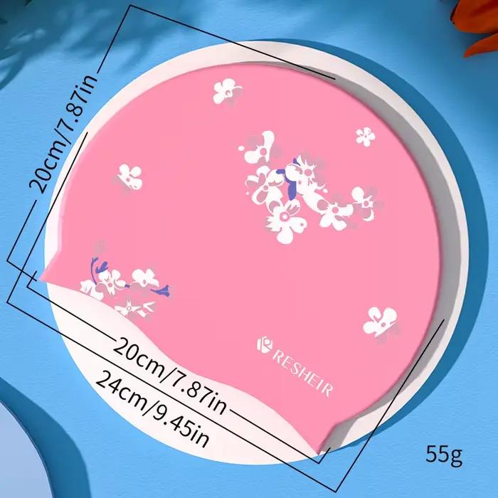 Bonnet de bain imperméable pour femmes, en Silicone, haute élasticité, confortable, imprimé, à la mo