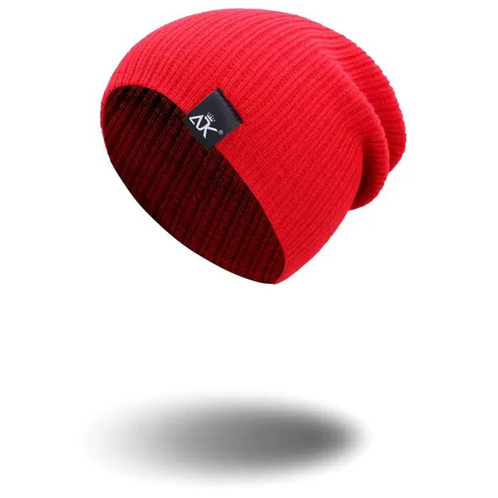 Chapeaux tricotés hiver unisexe chaud décontracté Slouchy chapeaux en plein air laine casquettes hom