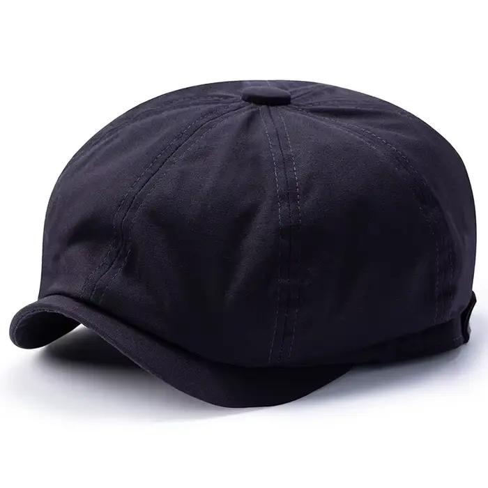 Casquette plate surdimensionnée pour hommes et femmes, 100% coton, Gatsby, casquette de lierre unie,