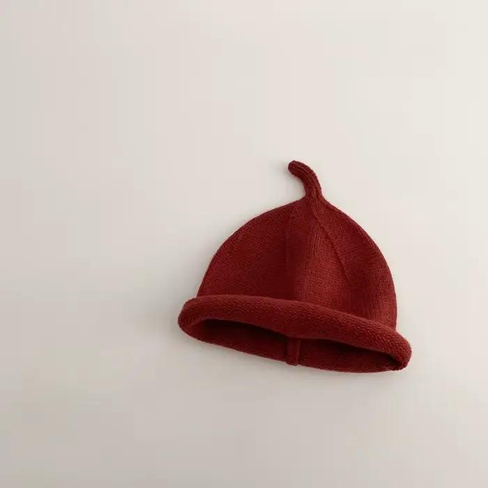 Mignon bébé tricoté pull casquette 3-24M enfants couleur unie laine chapeau garçons filles enfant en
