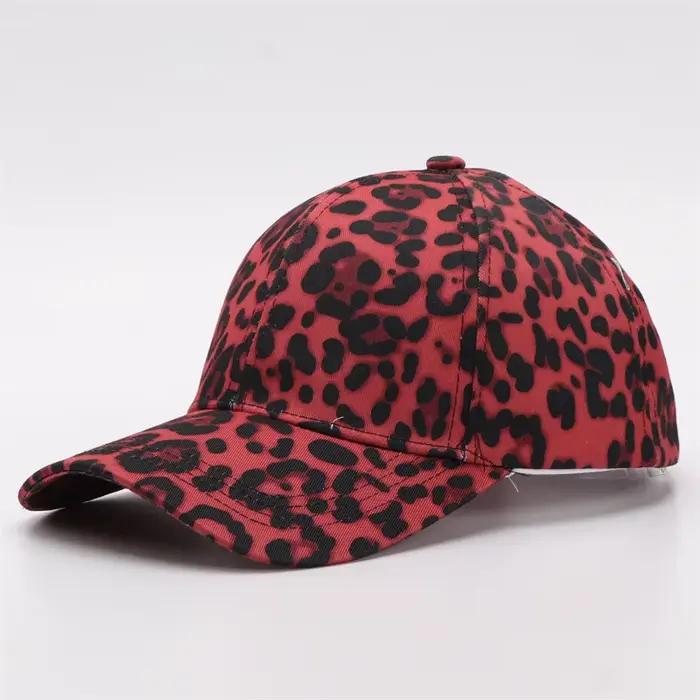 Casquette de baseball unisexe à imprimé léopard, style européen et américain, visière incurvée, ajus