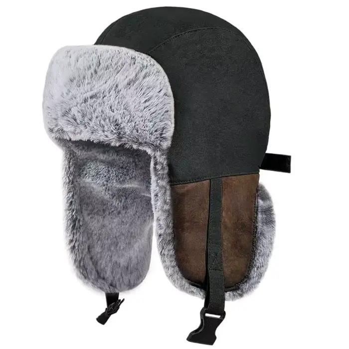 Chapeau de bombardier avec oreillette pour hommes et femmes, casquette Smile, accessoire chaud pour 