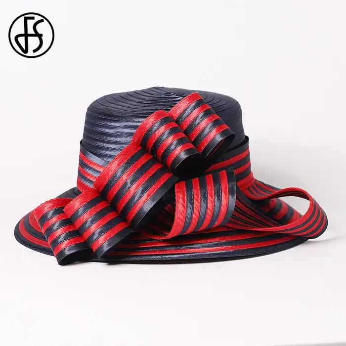Chapeaux Derby de tri de gril en satin pour femmes, casquette d'église élégante, chapeau melon pour 