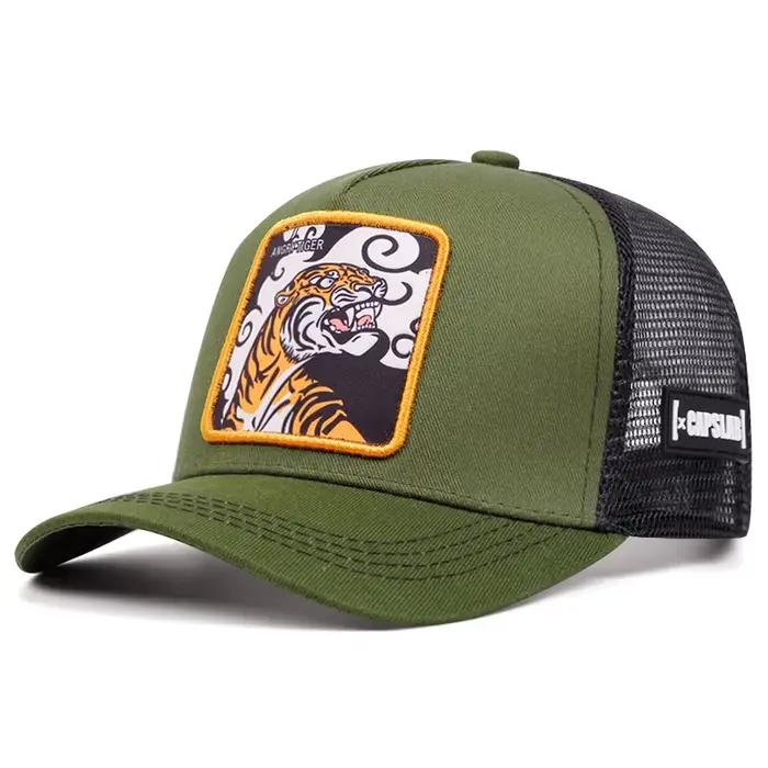 Casquette de baseball motif tigre de dessin animé, haute qualité, pour femmes et hommes, style hip-h
