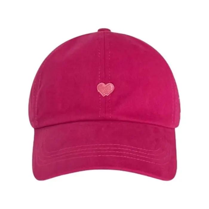 39BB Casquettes baseball en forme cœur brodé pour fille, chapeau à visière accrocheur pour adolescen