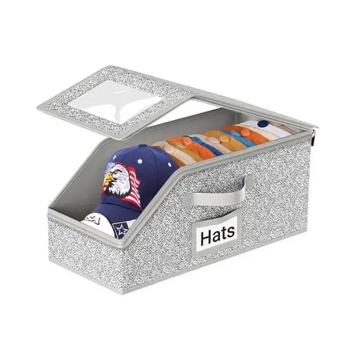 Boîte de rangement multifonctionnelle pour chapeaux, avec grande capacité de rangement pour casquett