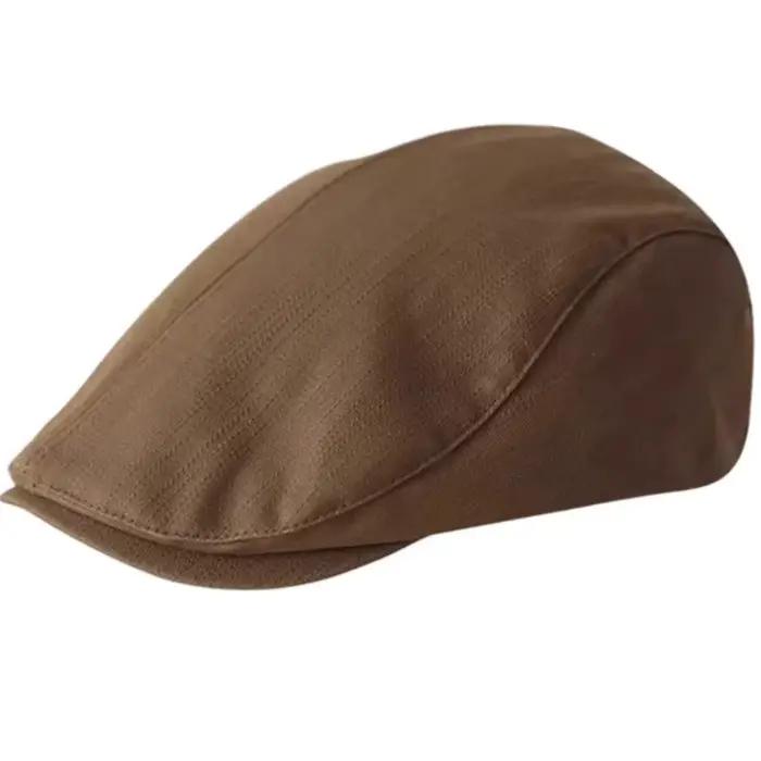 Casquette Béret Britannique en Coton Idol, Style Rétro, à Bord Court, en Tissu, Respirante, pour Pei