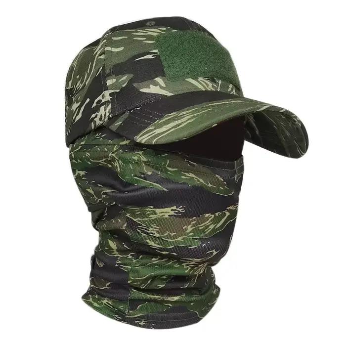 DulBaseball-Casquettes et masque facial pour hommes, ensemble de capuche militaire, Snapback d'été, 