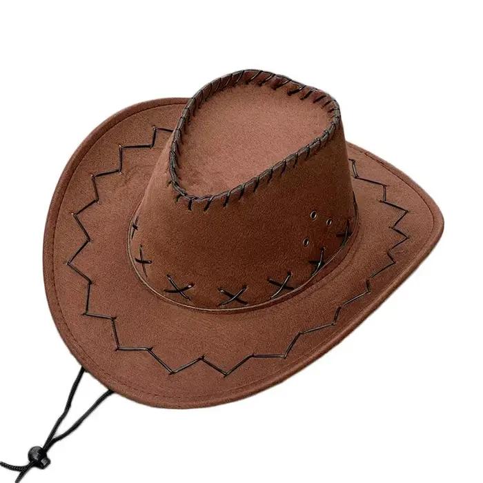 Chapeau de cowboy rétro, chapeau de cowgirl western, accessoires de costumes d'Halloween et d'annive