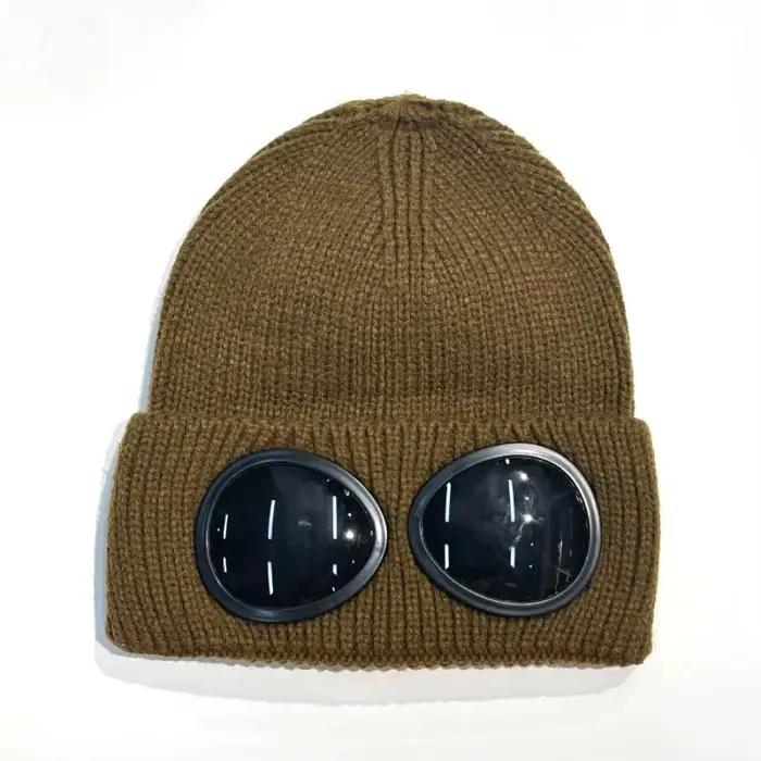 Bonnet chaud d'hiver pour femmes et hommes, lunettes coupe-vent, masque de Ski tricoté, Protection d