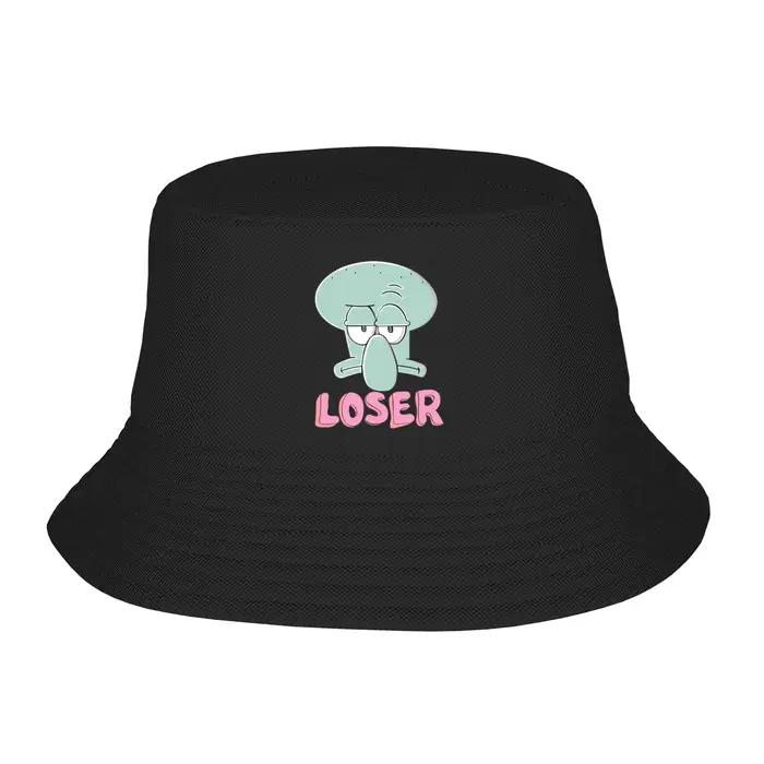 Chapeau Bob l'éponge Squidward Loser, casquette de pêcheur portable pour l'extérieur, chapeau de pro