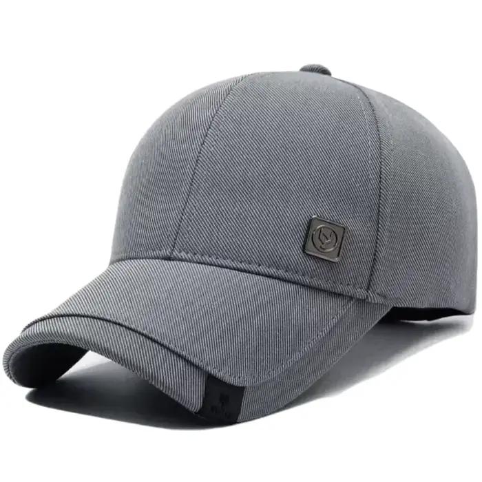 Casquette de baseball classique pour homme, nouveau style, avec logo métallique, casquette décontrac