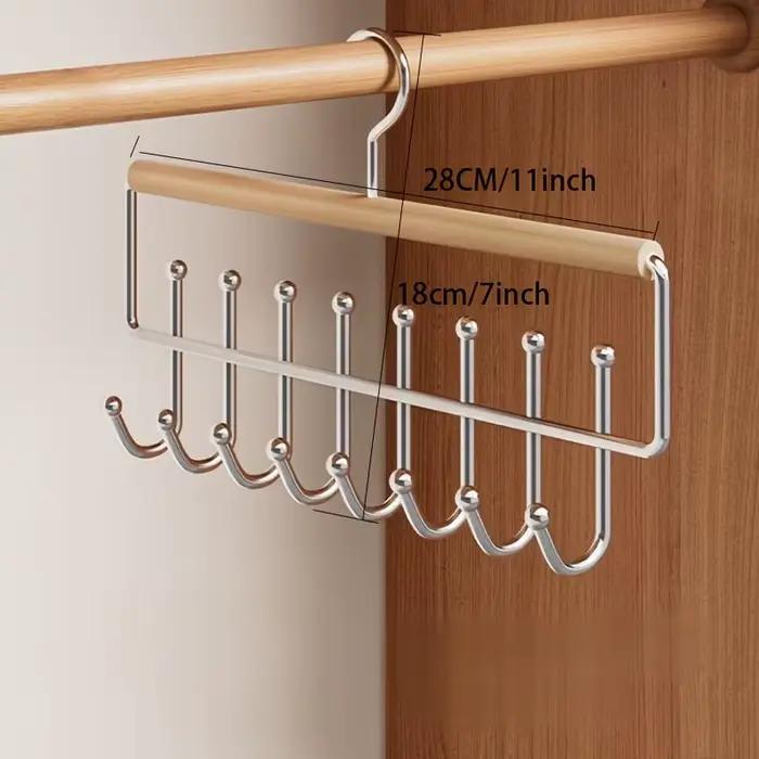 1pc polyvalent en bois chapeau organisateur support avec crochets casquettes ceintures cravates stoc