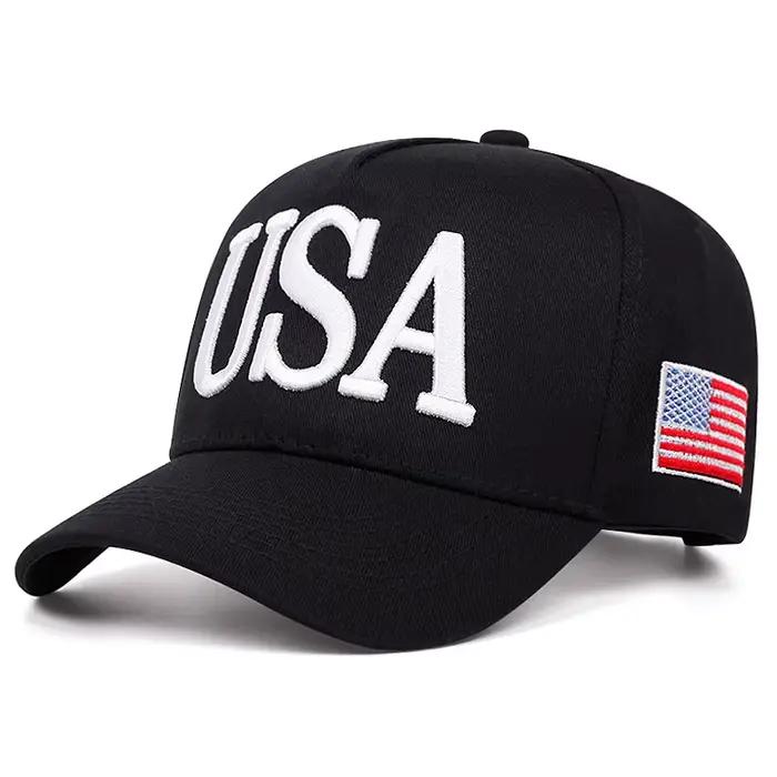 Casquette de baseball brodée USA, drapeau américain, élection présidentielle, 45, casquette à visièr