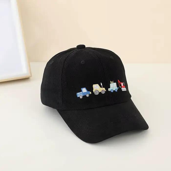 Casquette de Baseball pour enfants de 2 à 6 ans, casquette de langue de canard brodée de voiture de 