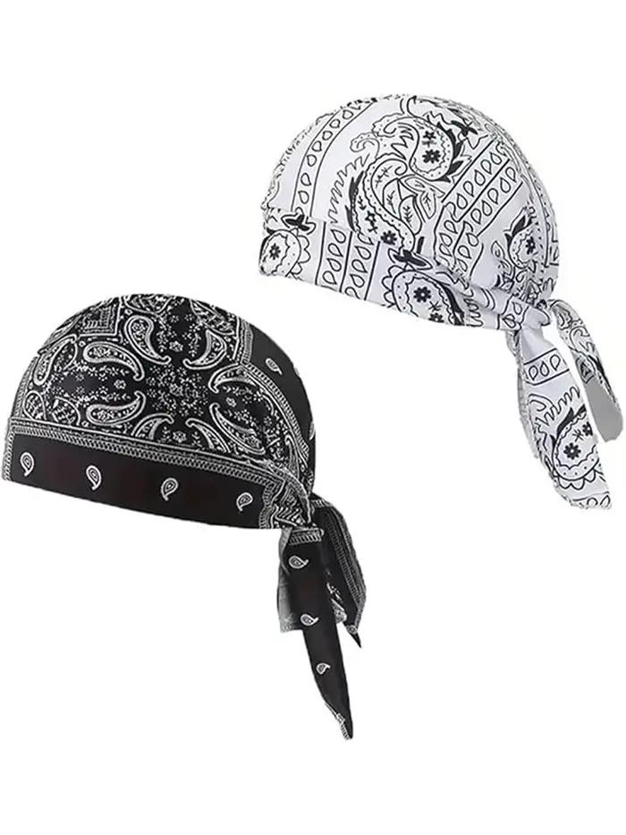 Chapeau Turban Rafraîchissant Paisley pour Activités de Plein Air, Chapeau de Pirate Imprimé, Foular