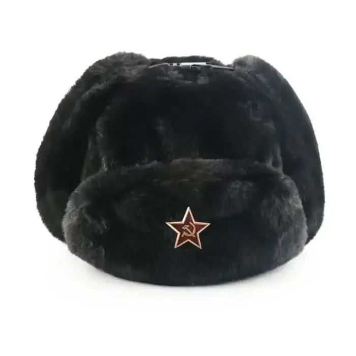 Chapeau Ushanka de style soviétique pour hommes et femmes, chapeau de trappeur de pilote de bombardi