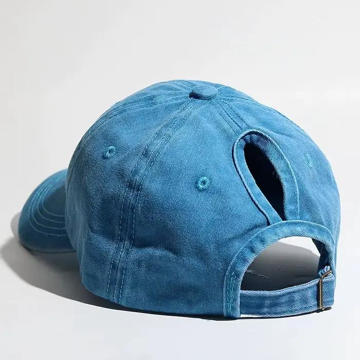 Casquette de baseball délavée tendance populaire européenne et américaine à visière incurvée pour fe