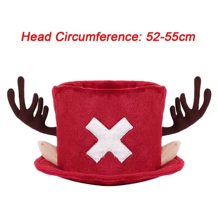 Chapeau Rouge Chopper Cosplay, Casquette à Cornes pour Jeu de Rôle Pirate (Version Live Action TV), 