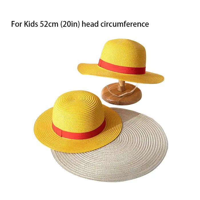 Chapeaux de paille Monkey D Luffy, accessoire de Cosplay, chapeau de plage pour hommes et garçons, c