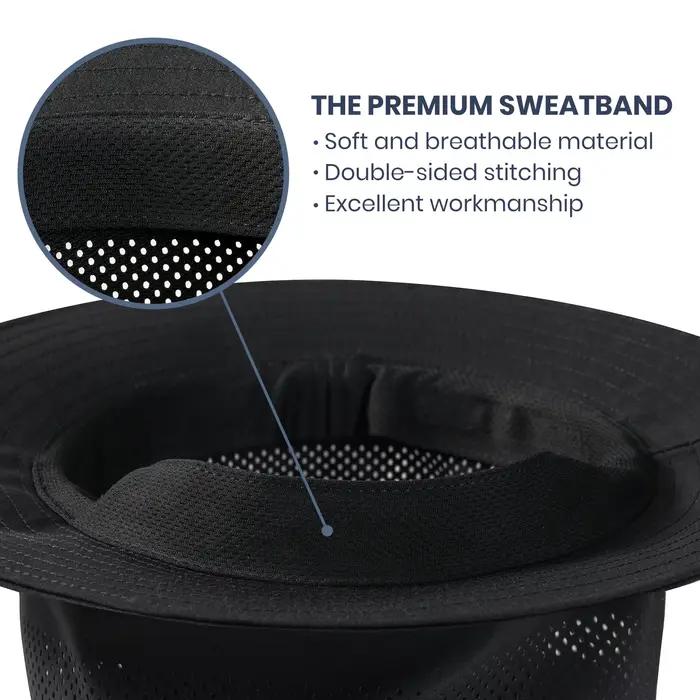 VOBOOM – chapeau seau Fedora en maille, léger et respirant, Protection solaire à large bord, casquet