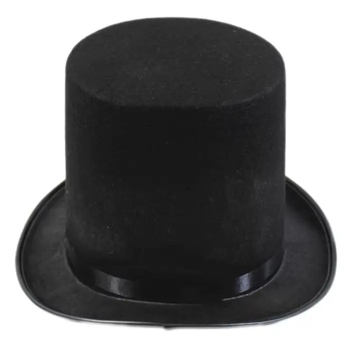 Chapeau haut de forme de magicien noir, chapeau melon, robe de paupières, costume de magicien, chape