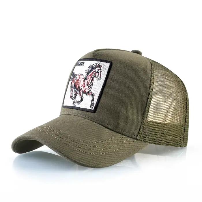 Nouvelle mode casquettes de Baseball hommes femmes Snapback maille chapeaux de Baseball avec cheval 