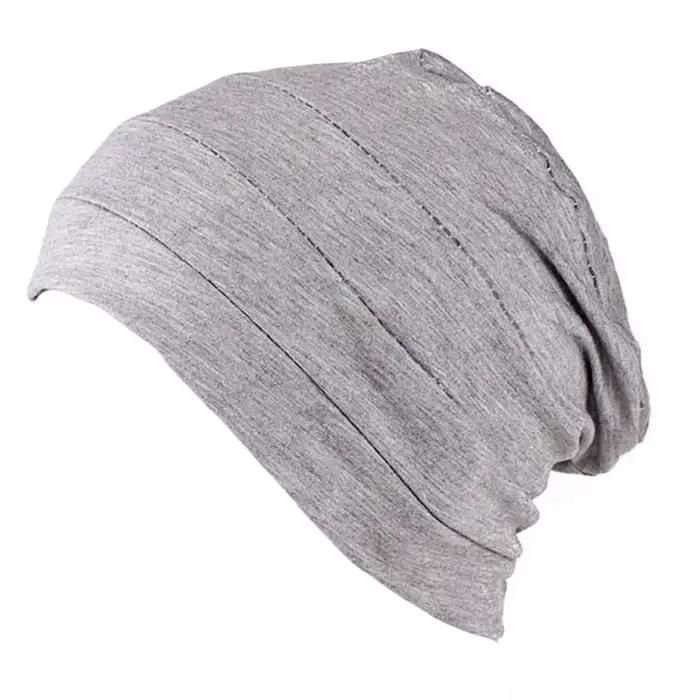 Bonnet unisexe en coton pour la perte de cheveux CANCER, bonnet de couchage, chapeau de chimiothérap