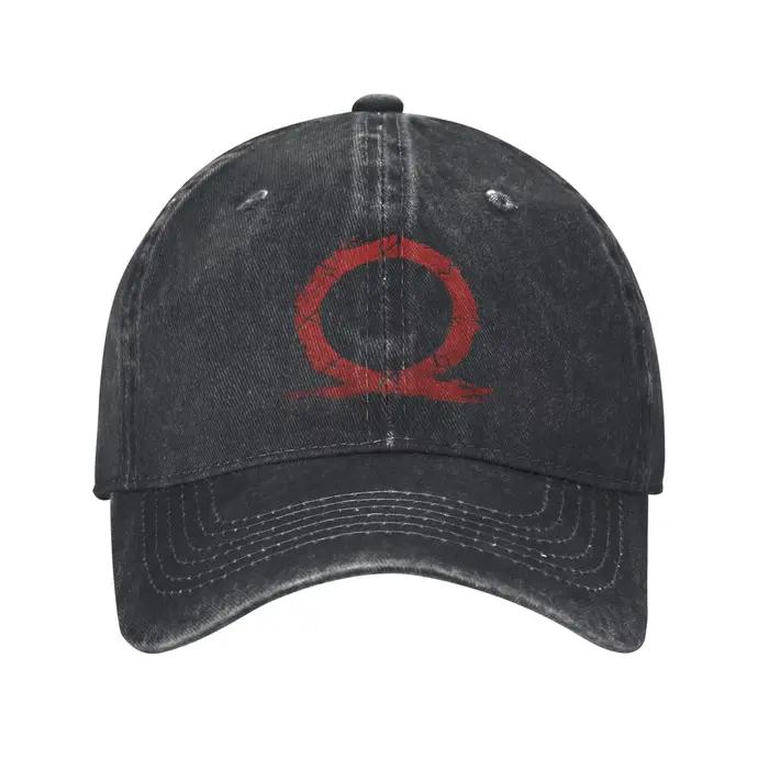 Casquette de baseball God of War - Omega dhurafudrwq en jean délavé, casquette réglable pour l'extér