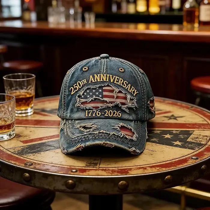 Casquettes tendance USA 250e anniversaire, casquettes décontractées effet vieilli, thème patriotique