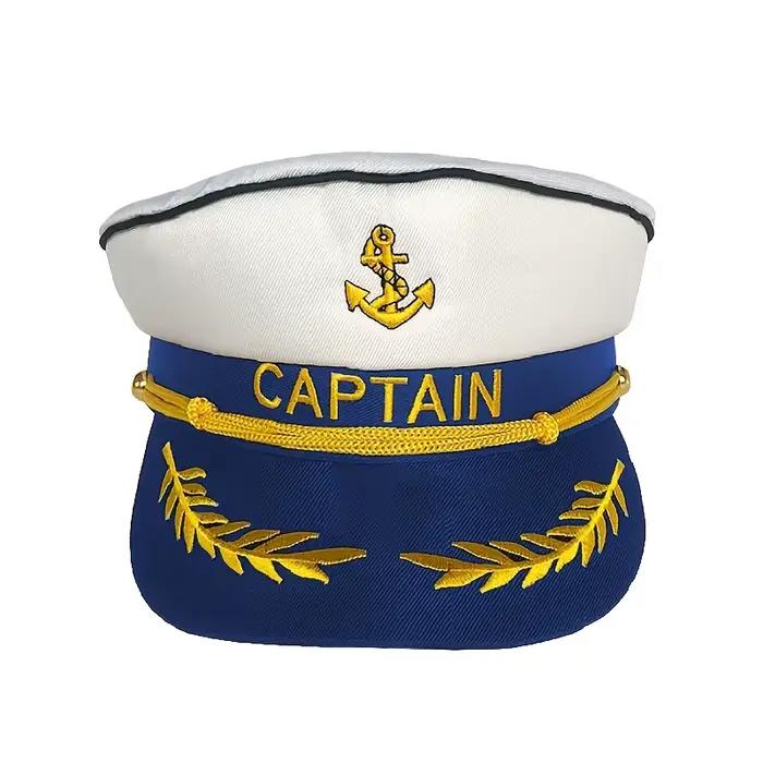 Chapeau de Capitaine de Yacht, Chapeau de Marin pour Femmes et Hommes - Accessoires de Bateau, Casqu