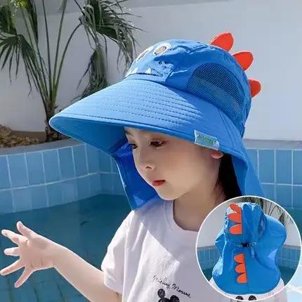 Chapeau de soleil pour enfants, couvre-cou et oreilles pour enfants, protection anti-UV, casquettes 
