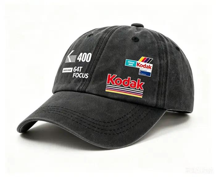 Nouvelle Arrivée 2026 Casquette de Baseball Kodak Effet Délavé, Chapeau Vintage Vieilli pour Hommes 