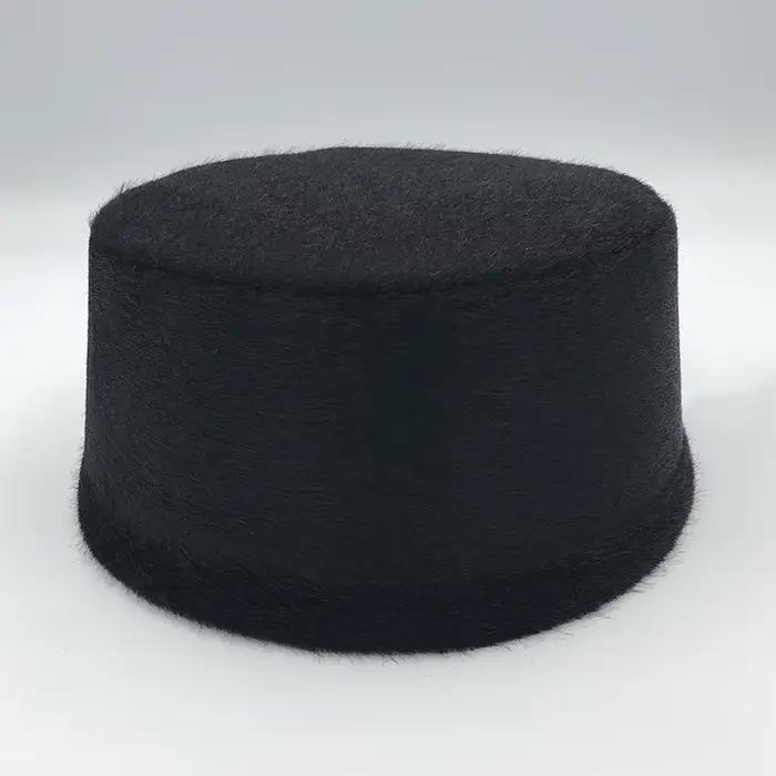Chapeaux musulmans pour femmes et hommes, noir, marron, casquette de prière Eid à coque rigide, élég