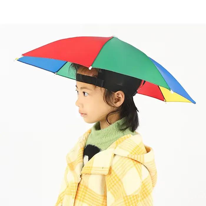 Chapeau de Pluie Pliant Portable, Parapluie Extérieur, Pare-Soleil de Pêche, Anti-UV, pour Camping, 