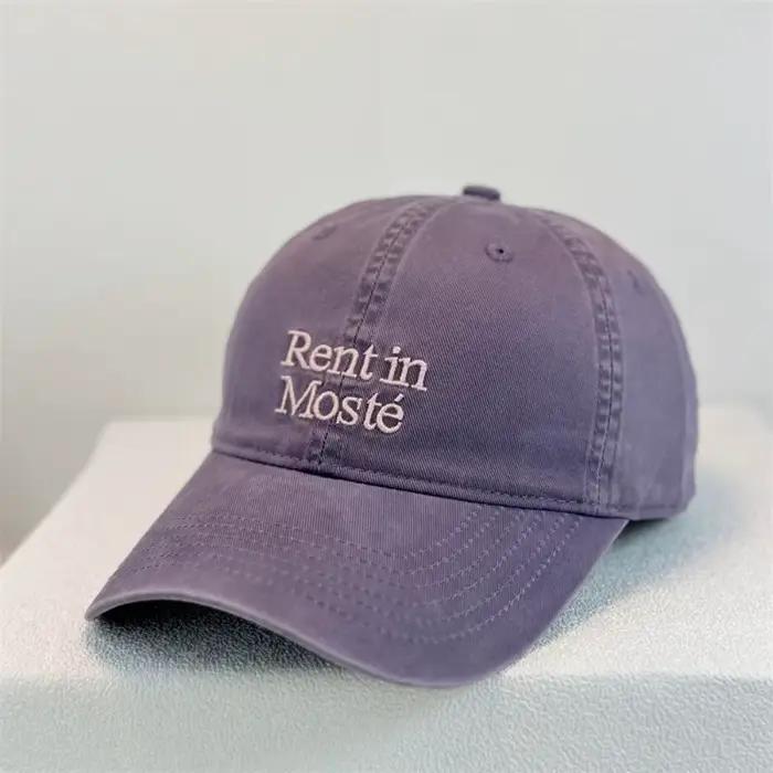 Casquette de baseball brodée à visière souple, idéale pour les grandes têtes, avec boucle métallique