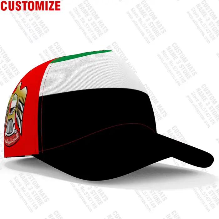 Casquette de Baseball aux émirats arabes unis, couvre-chef 3d personnalisé avec nom et Logo d'équipe
