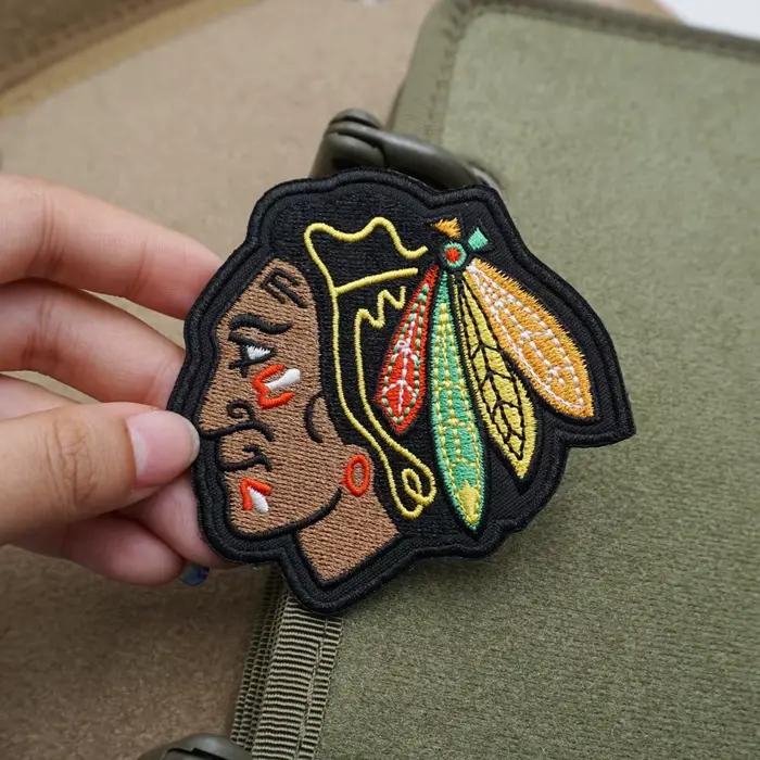 Logo de l'équipe de hockey sur glace de Chicago, patchs d'aviation de haute qualité, étiquettes et b
