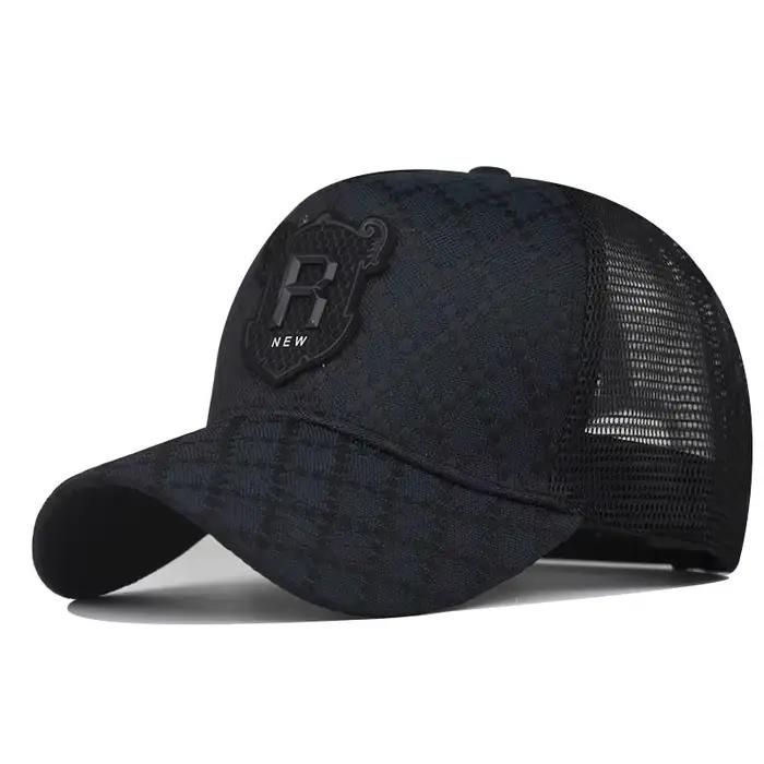 Casquette de camionneur unisexe pour hommes et femmes, Protection solaire respirante, à carreaux bro