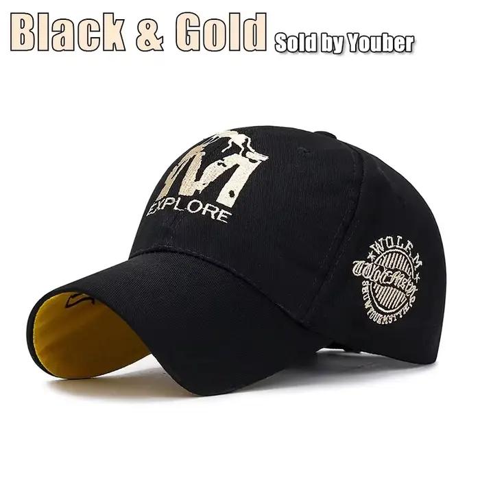 M lettre loup Totem broderie coton réglable dur haut casquette de Baseball chapeau de soleil camionn