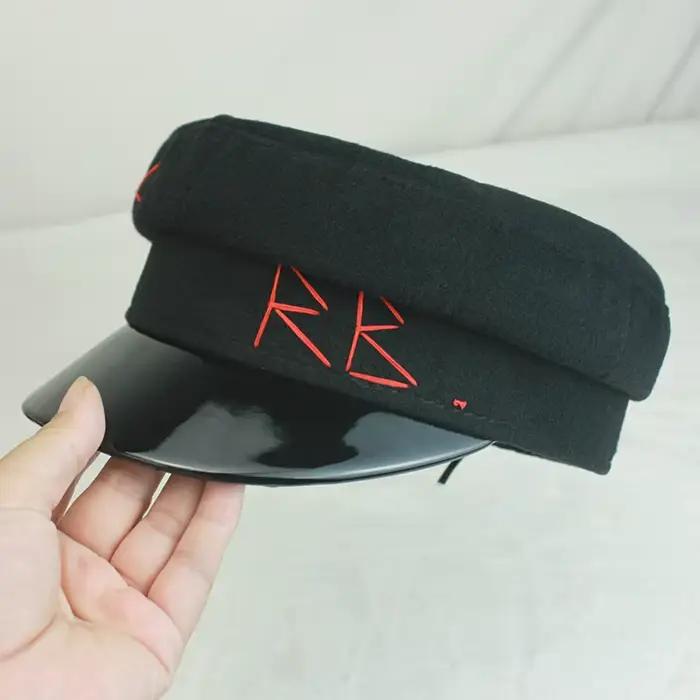 Casquette militaire Design de luxe pour femmes, chapeau de journal de marque avec lettres pour dames