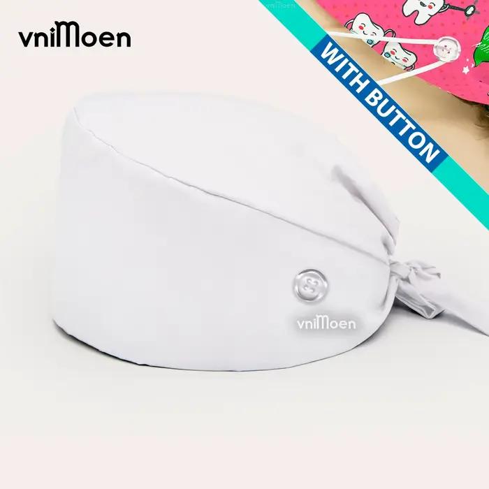 Chapeaux d'allaitement blancs, casquette de travail réglable pour médecin, chapeau de travail avec b