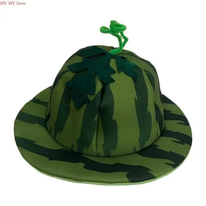 N1HE Chatme pastèque drôle Wide Brims Bucket pour festival usure quotidienne Chatle pêcheur tissu no
