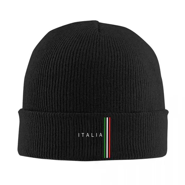 Personnalisé italie drapeau Bonnet unisexe hiver chaud Bonnet Homme tricot chapeau Cool en plein air