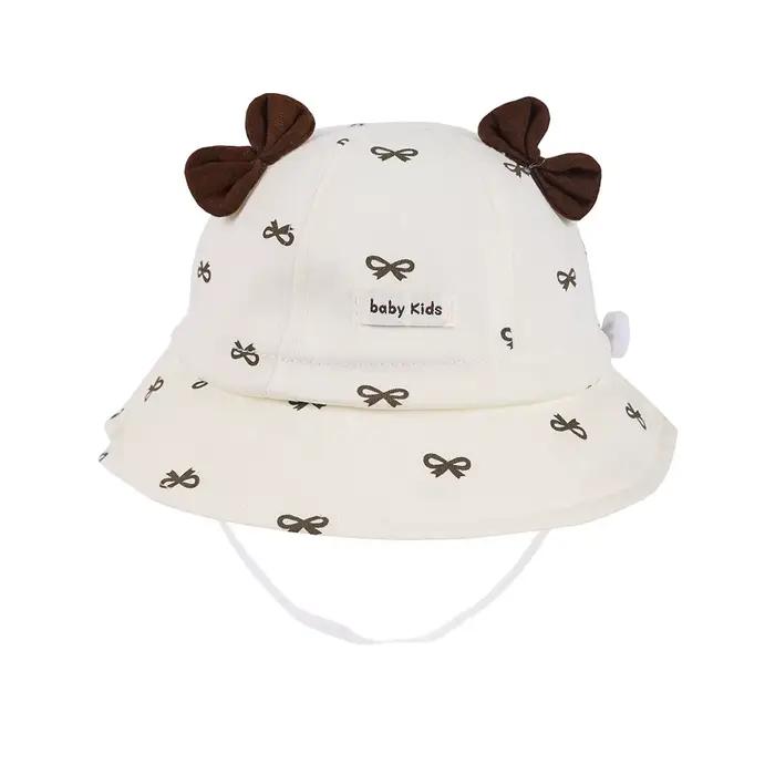 Chapeau de soleil Panama printemps-été pour bébés filles et garçons, chapeau bob mignon avec oreille