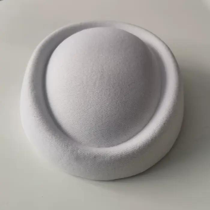 Chapeau de pilulier d'hôtesse aérienne en laine, fabrication de chapellerie, Base d'hôtesse ovale ré