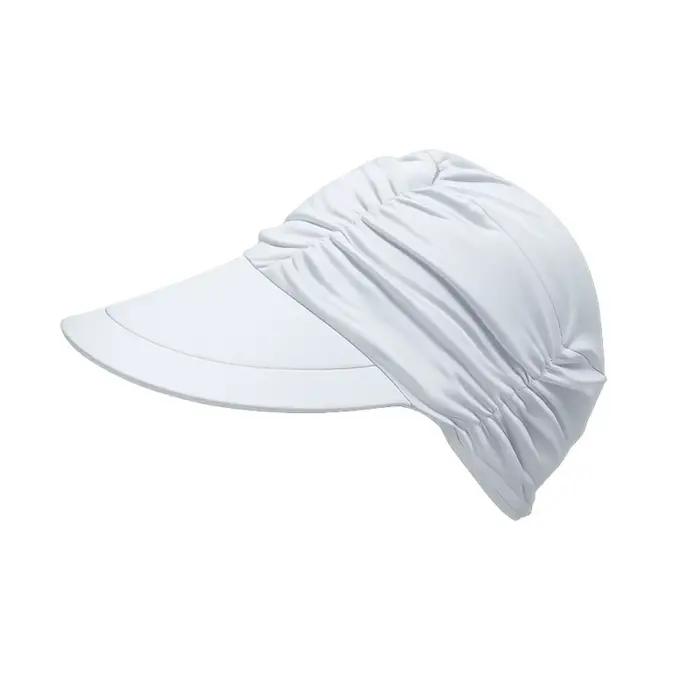 Casquette de soleil à large bord pour femme, protection UV, design plissé, visière rafraîchissante, 