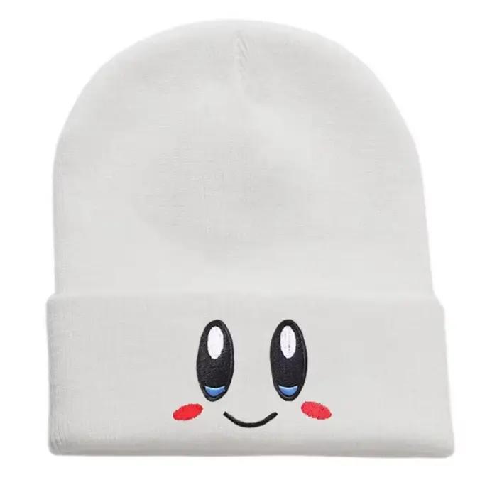 Kirby unisexe coton dessin animé brodé bonnets chapeaux décontractés tricoté hiver chapeau dur Hip H
