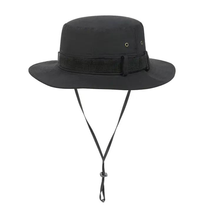 BOTVELA Chapeau seau imperméable avec mentonnière Chapeau Boonie pliable à séchage rapide Chapeau Sa