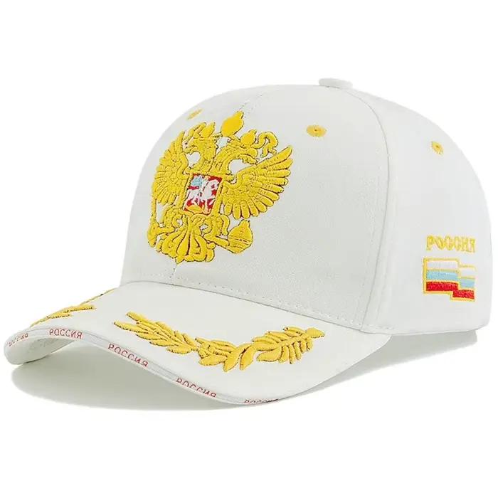 Casquettes unisexes avec emblème d'aigle russe à double tête brodé, casquette de baseball pour homme